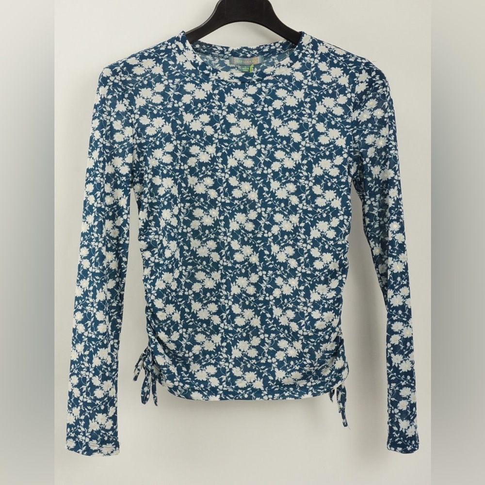 Good Luck Gem | Floral Long Sleeve Mesh Blouse